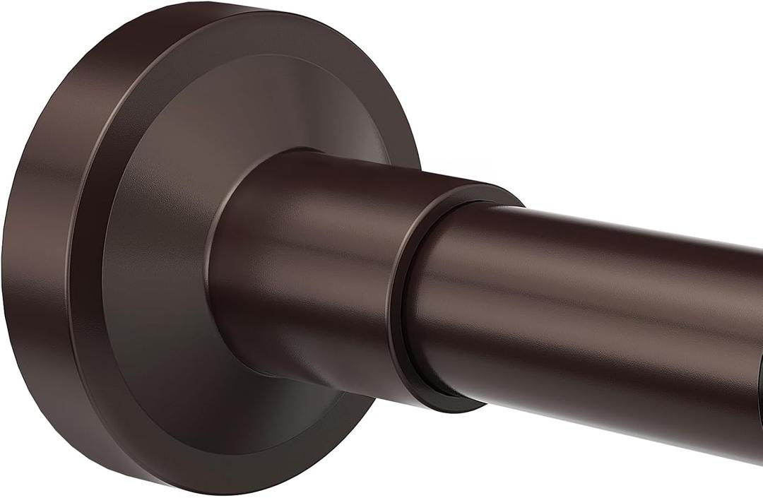 Shower Curtain Rod 32-61 Inches Adjustable, Non-Slip Spring Tension Shower Rod Stainless Steel for Bathroom, No Drilling, Bronze