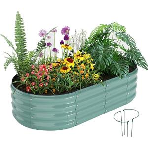 AmazStove Galvanized Raised Garden Bed, 4x2x1 FT Thickening Planter Boxes Outdoor, Raised Beds for Gardening, Easy Assembly Large Garden Bed for Vegetables, Fruits, Flowers (1-Pack) AmazStove Galvanized Raised Garden Bed, 4x2x1 FT Thickening Planter Boxes Outdoor, Raised Beds for Gardening, Easy Assembly Large Garden Bed for Vegetables, Fruits, Flowers (1-Pack)