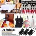 Teenitor 100 Pack Small Curtain Clips Curtain Hooks for Outdoor String Lights, Stainless Steel Clips for Hanging Curtain Hooks for Drapes, Black