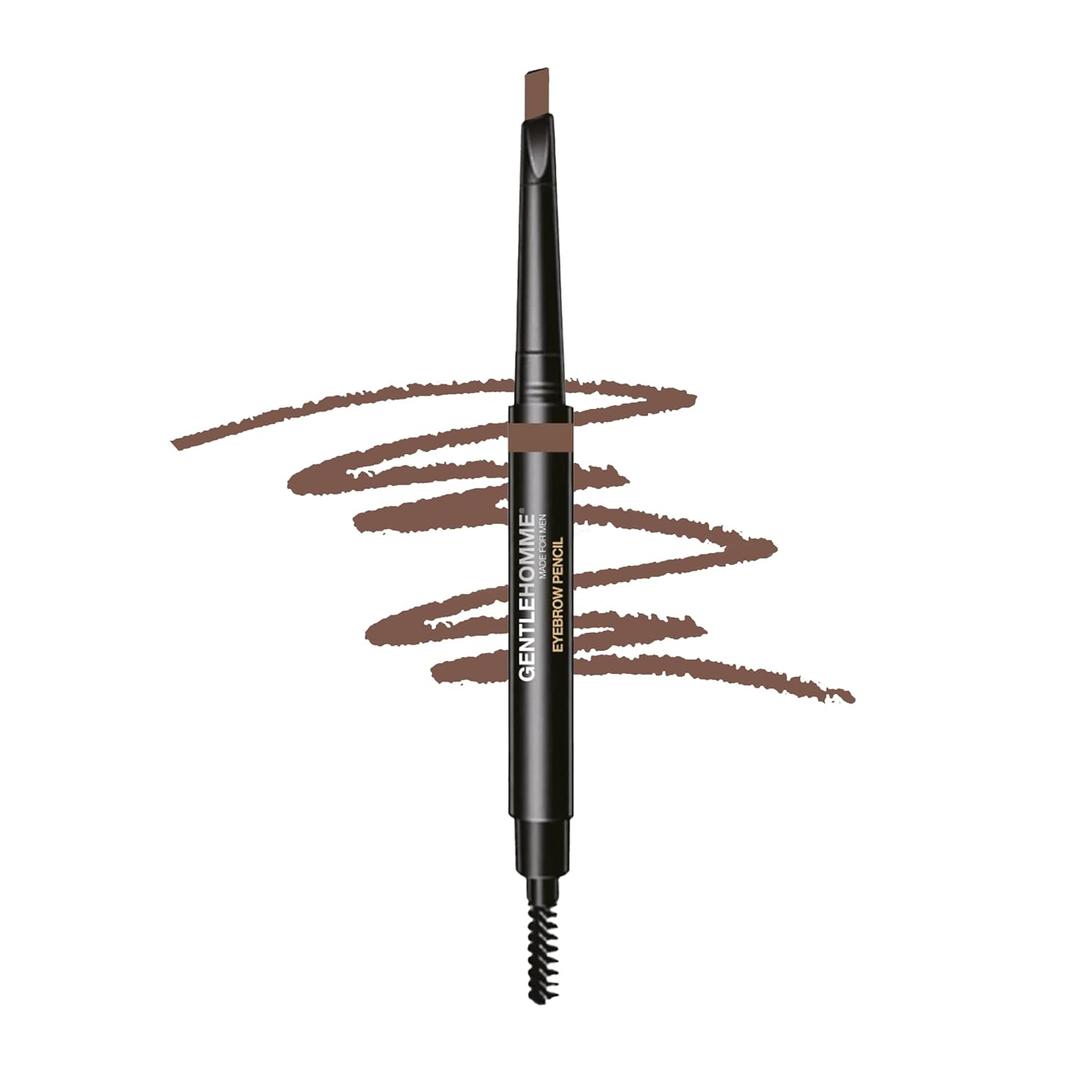 Men's Brow Pencil - 2-in-1 Brow Brush & Lead Pencil - Shape, Define & Fill In Eyebrows - Ultra-Thin - Long-Lasting Color - Vegan - Light Brown