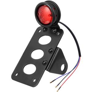 Amazicha LED Tail Rear Light 3/4" Axle Hole Side Mount License Plate Bracket Brake Light Motorcycle Compatible for Harley Honda Yamaha Suzuki Chopper Bobber (0.75inch)