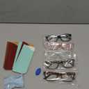 Reading Glasses Blue Light Blocking, Computer Glasses for Women Men, Fashion Square Eyeglasses 5 Pairs