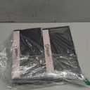 2 Pack Black Door Knobs with Square Rosette,Pismo Interior Door Knob for Hall & Closet, Non-Locking