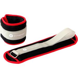 Gymenist Water Proof Ankle Weights With Adjustable Strap Great For Swimming And All Water Sports Activities (2-LB EACH (4-LB Total)) Red