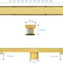 SaniteModar Linear Shower Drain 30 inch Brushed Gold with Tile Insert Panel | AISI 304 Stainless Steel Brushed Gold Linear Dain Rectangle Shower Floor Drain with Hair Strainer and Leveling Feet