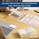 Clear Plastic Deposit Bags 9"x12" | Secure Bank Deposits, Cash Handling or Safe Currency Transportation | Sequential Barcodes | Tamper-Evident | Tear-Off Receipt for Security | 100-Pack