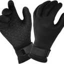Neoprene Diving Gloves for Men Women, Waterproof Thermal Gloves with Anti-Slip Rubber Palm, Adjustable Velcro Strap, Ideal for Scuba Diving, Snorkeling, Swimming, Beach, Kayaking
