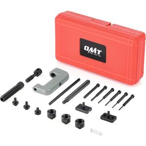 Orion Motor Tech 19pc Chain Breaker Tool Kit with C Frame 3 Anvils 5 Break Tips, Dirt Bike ATV Motorcycle Chain Breaker Chain Link Removal Tool Chain Repair Tool for Cam and 25 to 630 Chains (Red)