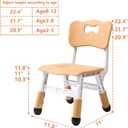 WHY TOYS Adjustable Kid Chairs Indoor 3 Level Adjustable Suitable for Children Age 2-6. Maximum load-bearing 220LBS Suitable for Family Classroom and Nursery Child Seat Set (2-Pack-Beige)