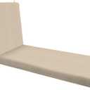 Honeycomb Outdoor Chaise Lounge, 22.5 x 70, Textured Solid Almond Chair Cushion for Patio Furniture