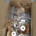 Crystal Candle Holders 2 Set of 6 - Gold Vintage Hollow Ball Candle Stand for Table Centerpiece, Crystal Metal Tealight Candlestick for Wedding, Dining Room Decor