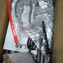 TIQLAB End Table with Charging Station, Narrow Side Table with 2 Fabric Drawers, Nightstand with LED Light, Slim Bedside Table for Bedroom, Living Room, Small Spaces, Black