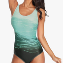 Athletic One Piece Swimsuit Women Modest Criss Cro, Medium