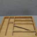 Night Tree Deep Bamboo Drawer Organizer  Expandable Utensil and Silverware Tray for Kitchen Cutlery and Flatware, Large Size (21.6" or 13.7" x 17" x 2.5")