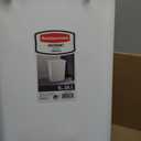Rubbermaid Small Kitchen Bathroom Trash Can, 9 Gallons, White, Waste Basket for Under Counter/Kitchen/Office/Bedroom/Bathroom