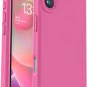 Vooii Compatible with iPhone 16 Plus Case, Liquid Silicone Upgrade [Camera Protection] [Soft Anti-Scratch Microfiber Lining] Shockproof Phone Case for iPhone 16 Plus 6.7 inch - Pitaya