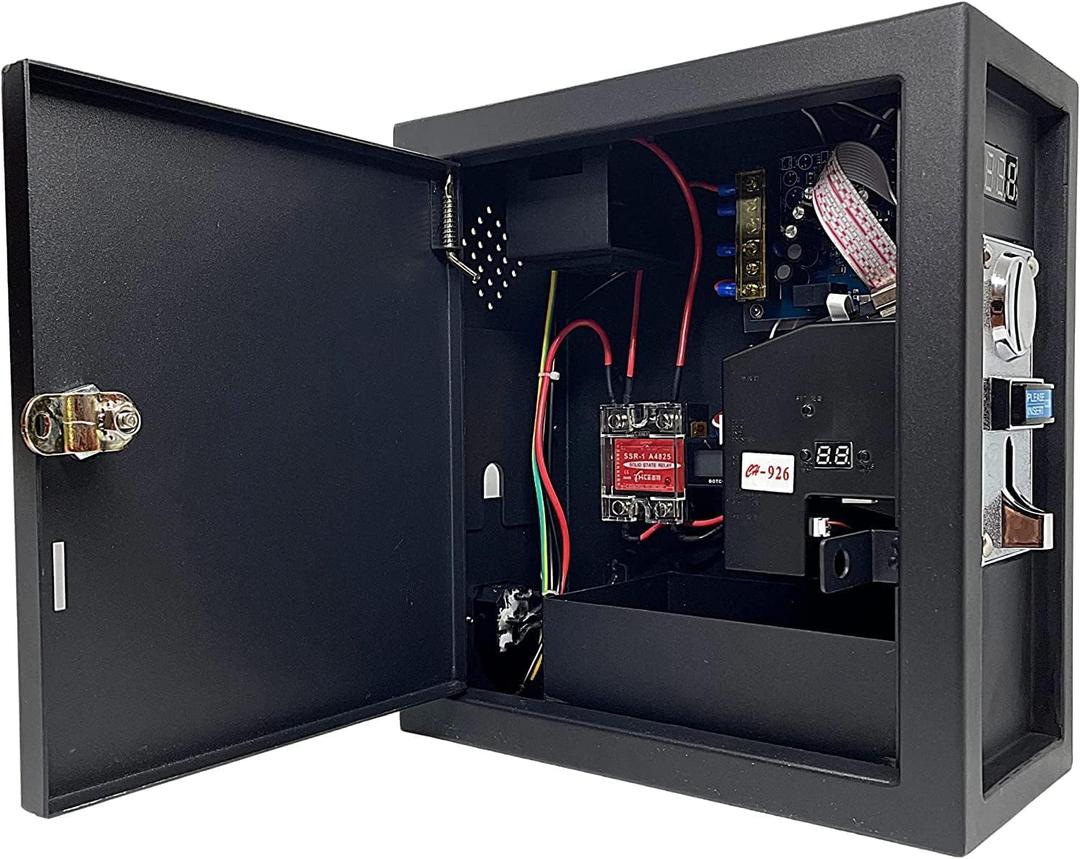 Sintron ST-002 110V Coin Operated Timer Control Power Box for Electronic Device Vending Machine, Gaming Machines, Massage Chairs, Shoe Polishers, Washing Machines, Chargers, Dryers, Auto Car Wash, PCs