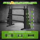 Heavy Duty Dumbbell Rack, Double-Side Extension Holder for Dumbbells & Kettlebells Home Gym Storage Rack