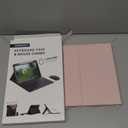 for iPad 11th (A16, 2025) / 10th Generation Case with Keyboard, Mouse and Detachable Wireless Keyboard, 7-Color Backlight, Slim Case with Pencil Holder, Light Pink