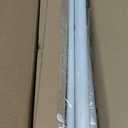 White Double Curtain Rod 36-122 Inch, Boho Decorative Long Dual Curtain Rods for Windows, 1 Inch Adjustable Heavy Duty Metal Spliced Drapery Rods, Unique Faux Wood Grain Design