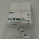 BESTOUCH Duvet Cover Set 100% Washed Cotton Linen Feel Super Soft Comfortable Chic Lightweight 3 PCs Home Bedding Set Solid Off White King (King (104" x 90"))