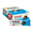 think! Protein Bars, High Protein Snacks, Gluten Free, Kosher Friendly, Cookies and Crme, Nutrition Bars, 2.1 Oz per Bar, 10 Count (Packaging May Vary) (EXP 02/07/27)