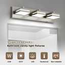 Joossnwell Brushed Nickel Vanity Lights for Bathroom Light Fixtures (3-Light, 19.69-Inch) Dimmable 5CCT Modern Bath Lighing Fixture Over Mirror LED Vanity Lighting