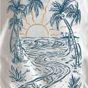 Women's Hawaiian Tropical Graphic Tees Crewneck Short Sleeve Vacation Summer T Shirt (White, S)