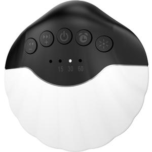 KIBEE Portable White Noise Machine - 12 Soothing Sounds, Timer, Egg-Sized, Night Light for Sleeping Baby & Adults