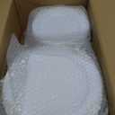 200 PCS White and Gold Plastic Plates for 100 Guests, Gold Disposable Plates Include 100 PCS Dinner Plates, 100 PCS Dessert Plates for Party, Wedding and Graduation