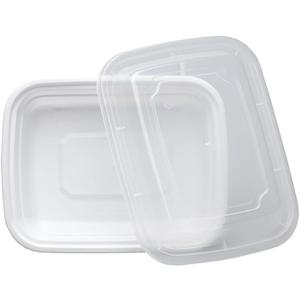 LOCKBOX Single Compartment Meal Prep Container (Count of 60, White)