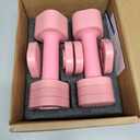 Zempox Adjustable Dumbbell Set of 2, 4 in 1 Free Weights Dumbbells Set for Women, Hand Weights for Women at Home, Each 2lb 3lb 4lb 5lb with TPU Soft Rubber Handle for Home Gym Exercise Training (Pink)