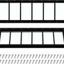 Tandefio 2 Pack Shed Window, Transom Windows 10" x 35" with Tempered Glass, Basement Garage Door Flush Mount Shed Window with Tempered Glass Household Windows with Screws for Chicken Coop Playhouse