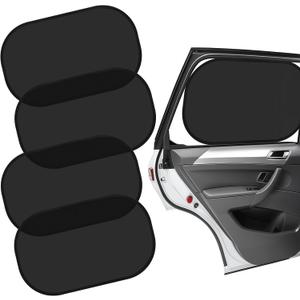Car Window Shades for Baby (4 Pack), 19.6 x 12 Sun Shades for Side Windows, Foldable Car Shades for Child, Adsorption Window Covers from Glare and UV Rays