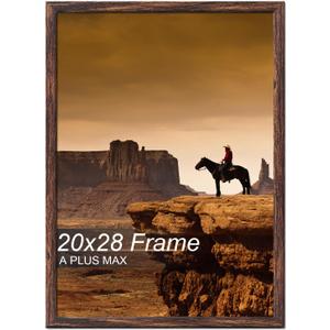 A PLUS MAX 20x28 Picture Frame Brown Light Weight Wall Mount