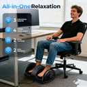HTM Shiatsu Foot and Calf Massager with Heat 3 Vibration Speeds and 3 Modes, 3D Deep Kneading & Rolling, Electric Foot Massager with Remote, Machine-Washable Cover, Gift for Men/Women/Birthday