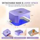 Lavinda 54W UV LED Nail Lamp Plug-in Gel Nail Light with LCD Display, 4 Timers, Auto Sensor, Dual Wavelength, Nail Dryer for Home & Salon Purple