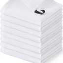 Homaxy 100% Cotton Waffle Weave Dish Cloths, 8 Pack, White, 12 x 12 - 8 Pack