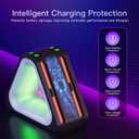 Hosanwell Switch 2 Controller Fast Charging Dock for Switch2,4 Joycos Simultaneous Charging Station with 7 Customizable RGB Lighting Modes, Fast Charge USB-C Cable Included (Black)