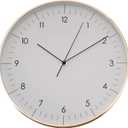 LUUK LIFESTYLE Silent Quartz wall Clock, Nordic and Minimalist Design, Interior Decoration for Living Room, Kitchen, Bedroom, White and Gold