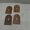 DoubleFill Walnut Wood Switch Cover Brown Outlet Covers Wall Plate Decorative Boho Plug Plate Vintage Rustic Contemporary Interior Room Home Decor(13 * 8.2cm, Arch Single Toggle, 4 Pcs)