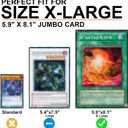 GEAoffice 6x8 inch Jumbo Card Binder Compatible with Jumbo Cards, Holds 80 Jumbo Cards, 1 Pocket Trading Card Album Folder with 40 Jumbo Card Sleeves Fit Oversize Big TCG Cards - XL Pink