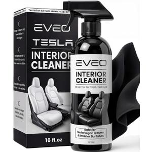 EVEO TESLA Interior Cleaner Kit - (16oz) Tesla Model Y Juniper Accessories & Tesla Model 3 Accessories | Tesla Seat Cleaner, Car Interior Cleaner - Car Leather Cleaning | Tesla Model S 3 X Y 2026