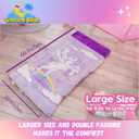 Unicorn Sleeping Bag for Kids, Glow-in-the-Dark Kids Sleeping Bags Make Fun Unicorn Gifts for Girls. Perfect for Sleepovers, Camping, Plush Nap Mat for Preschool, with Pillow Pocket, 8+ Hour Glow