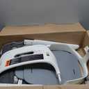 Adjustable Baby High Chair, Portable Child High Chair with 5Point Safety Harness, Cushion & Removable Tray, Adjustable Seat and Footrest Heights for Children 6+ Months (Grey+ White)