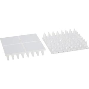 SoftTouch 4" Square Adhesive Anti-Dent Carpet Protectors with 5/8" Spiked Bottom, Self-Stick Spiked Furniture Pads for Tables, Beds, Sofas, Chairs, Set of 2, Clear