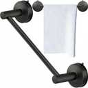 DGYB Suction Cup Towel Bar for Bathroom 17 Inch Matte Black Towel Holder Stainless Steel Premium Kitchen Towel Rack Wall Mounted