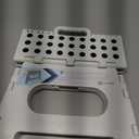 Handy Laundry Folding Lightweight Step Stool - Sturdy Enough to Support Adults and Safe Enough for Kids - Opens Easy with One Flip - Great for Kitchen, Bathroom or Bedroom (White - 9 Inch)