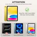OMOTON PAPERSENSE Matte Screen Protector for iPad A16 11th 11 Inch 2025/10th Gen 10.9 Inch 2022, Paper-layer Tempered Glass with Easy Dust-free Install Tray, Apple Pencil Support, Anti-glare, 2 Pack