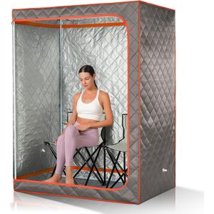 2 Person Portable Steam Sauna Tent, Full Size Foldable Home Spa